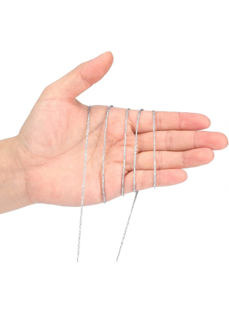 110Yards Decorative Metallic Bakers String - 1.5mm Silver Wrapping Twine String - Inelastic - Image 2